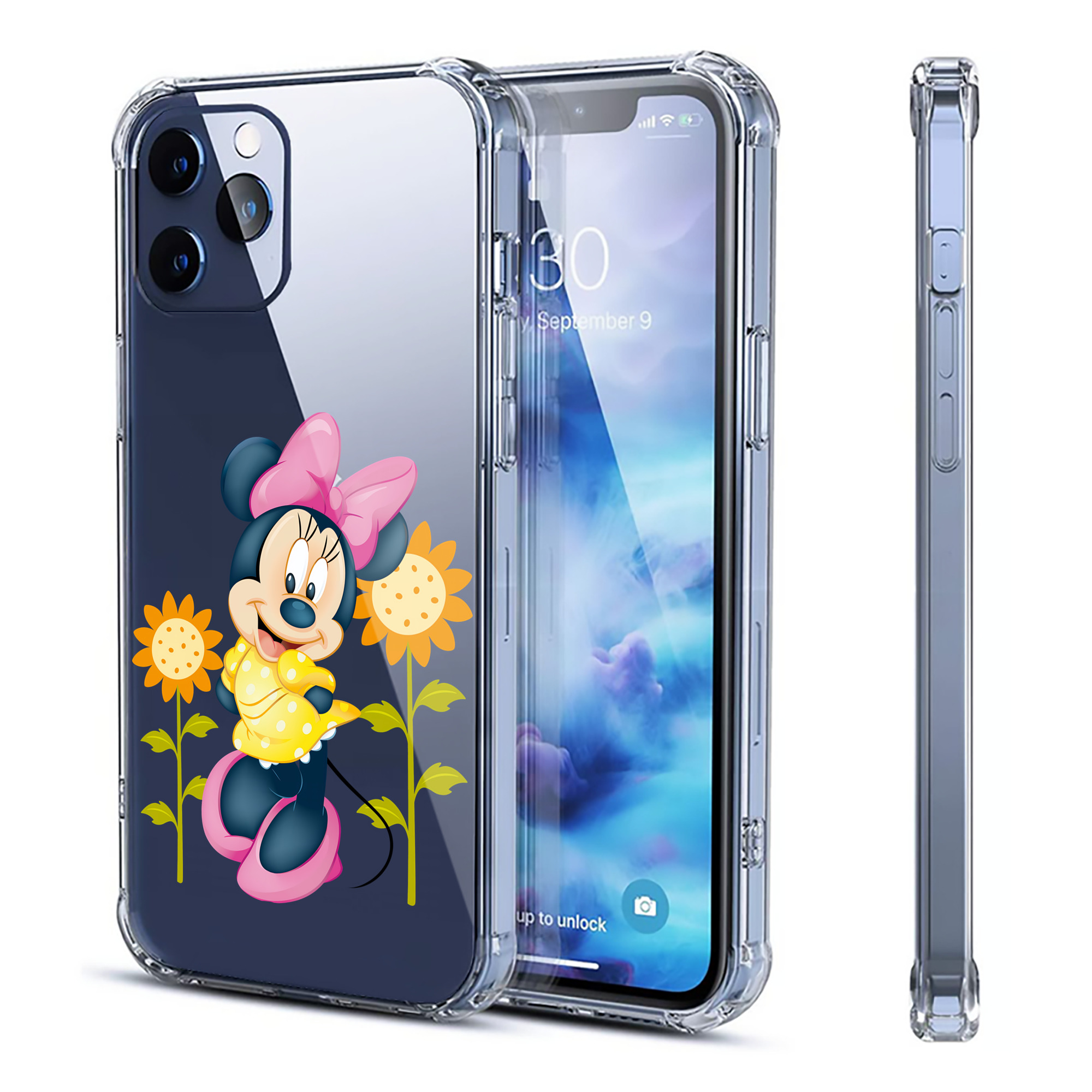 （画像用） ミッキーマウス Mickey Mouse 【iPhone 12シリーズ対応】透明スマホケース（クリアソフトケース）